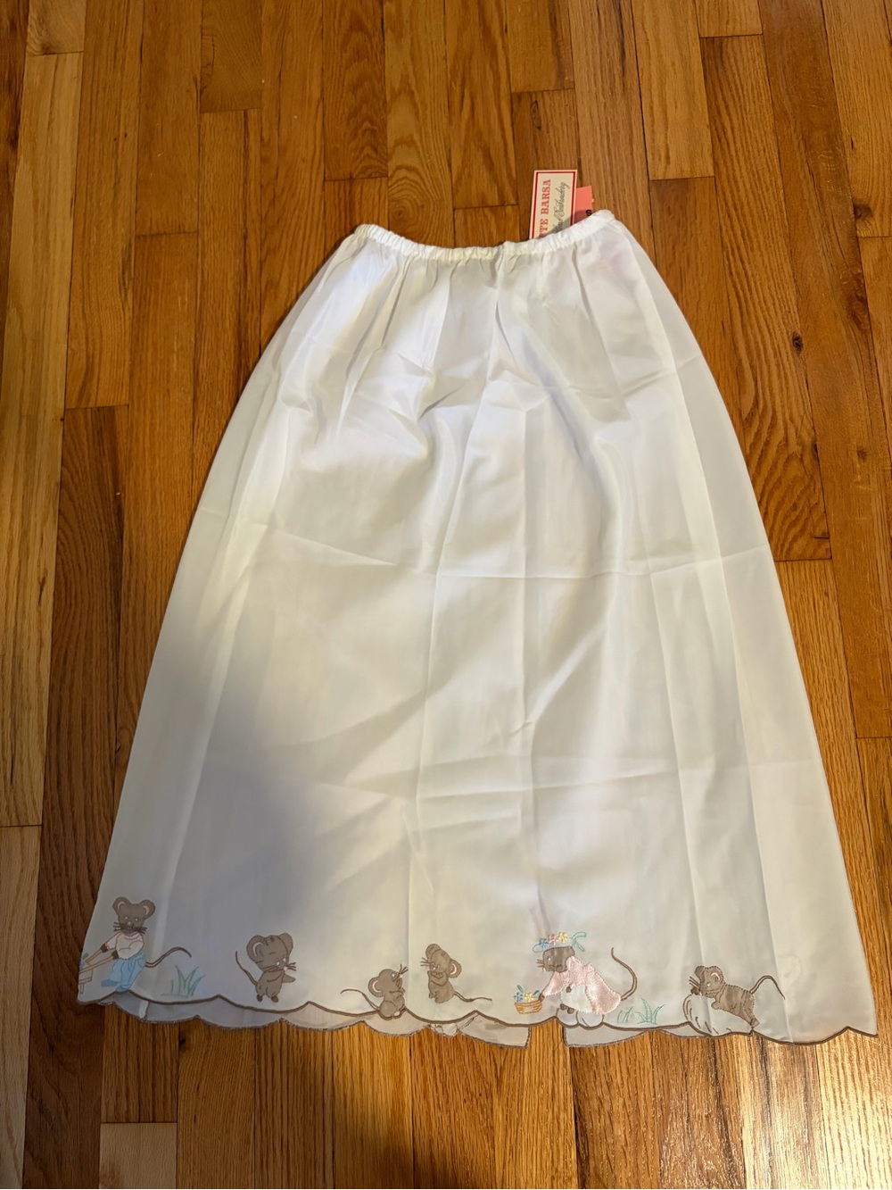 ODETTE BARSA Vintage Hand Embroidered Half Slip Size S Deadstock NWT